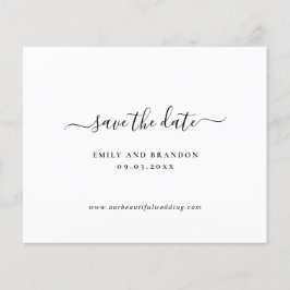 Enkel minimalistisk budget Bröllop spara datum