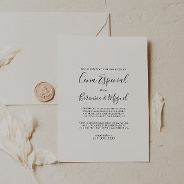 Enkel, minimalistisk Cena Especial Inbjudningar