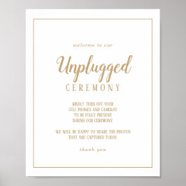 Enkel minimalistisk|Ceremoni utan nätanslutning i Poster