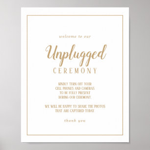 Enkel minimalistisk Ceremoni utan nätanslutning i Poster