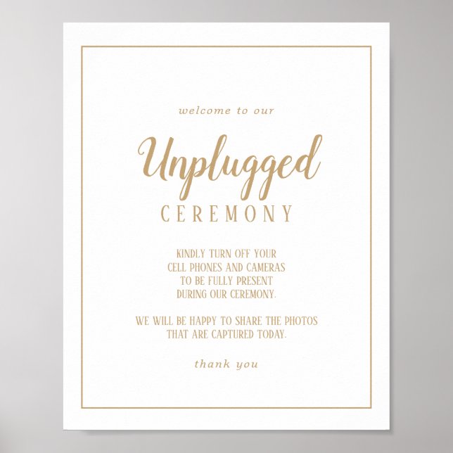 Enkel minimalistisk|Ceremoni utan nätanslutning i  Poster (Framsidan)