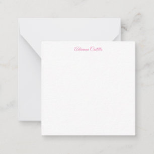 Enkel Minimalistisk Chic Kalligrafi Namn Anteckningskort