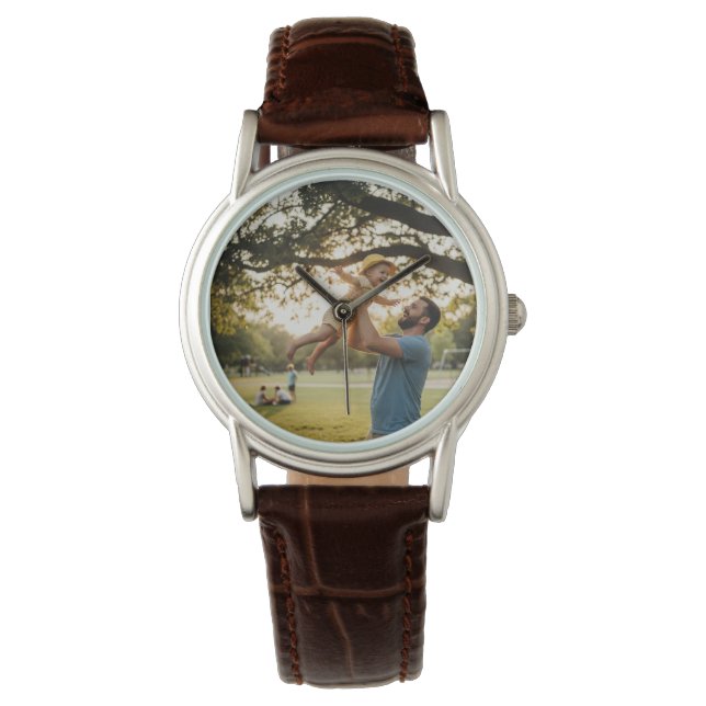 Enkel minimalistisk elegant anpassad logotyp här f armbandsur (Framsida)