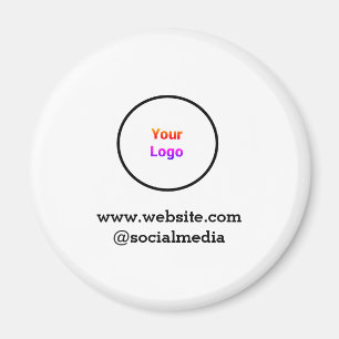 Enkel minimalistisk elegant anpassad logotyp här f magnet