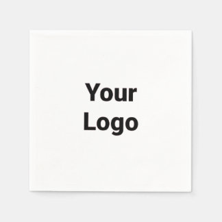 Enkel minimalistisk elegant anpassad logotyp här f pappersservett