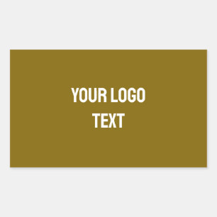 Enkel minimalistisk elegant anpassad logotyp här f rektangulärt klistermärke