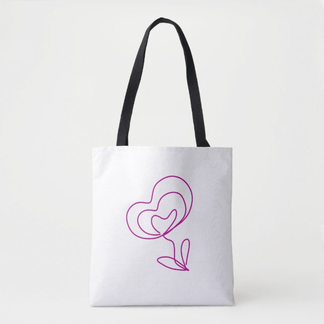Enkel minimalistisk elegant anpassad logotyp här f tygkasse (Framsida)