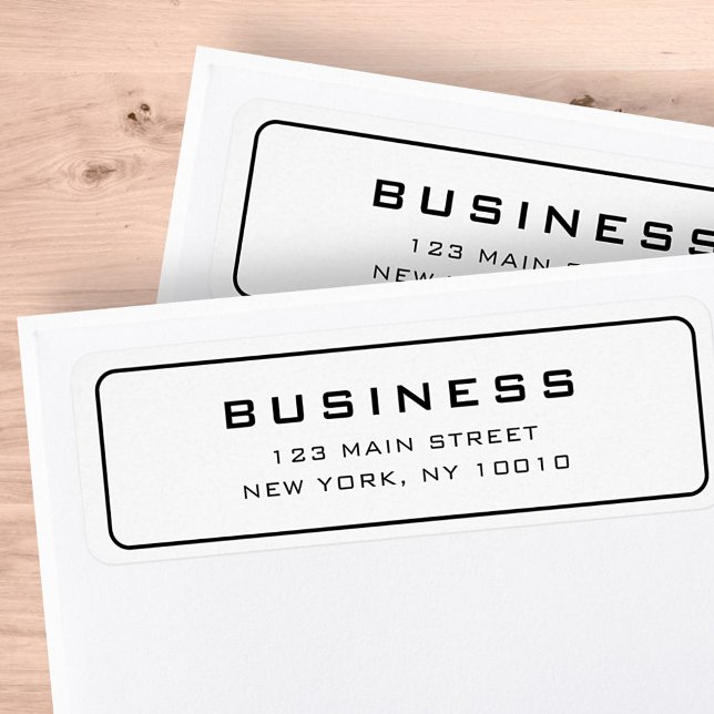 Enkel minimalistisk Elegant Ram Business Namn Returadress Etikett (Skapare uppladdad)