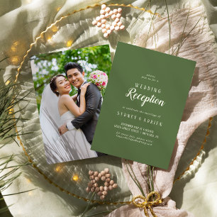 Enkel minimalistisk Endast fotomottagning för Mörk Inbjudningar