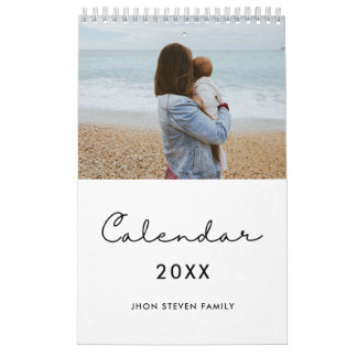 Enkel minimalistisk familjekalender 2027 kalender