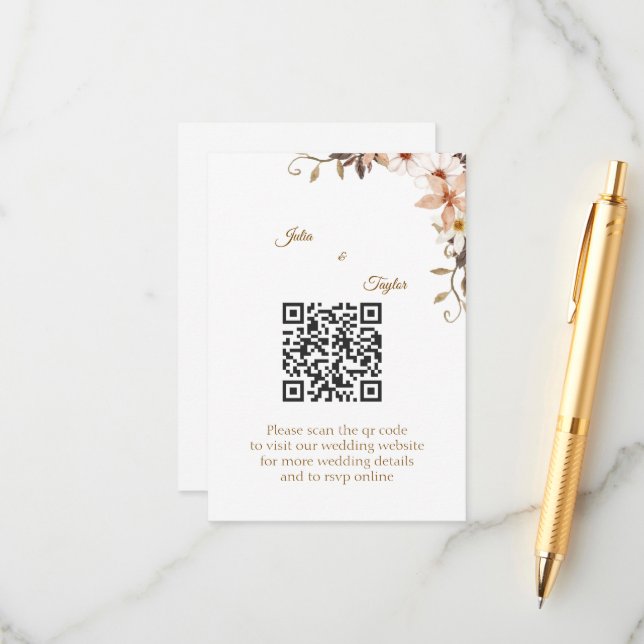 Enkel Minimalistisk Följekort Tilläggskort (Fram/Back In Situ)