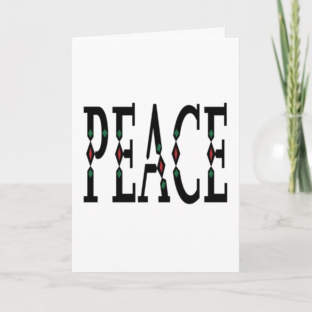 Enkel minimalistisk fred jul helgkort (Framsida)