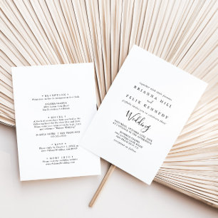 Enkel, minimalistisk front & Back Bröllop Inbjudningar