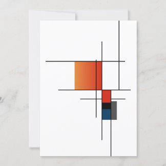 Enkel, minimalistisk geometrisk fusion julkort