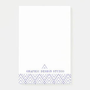 Enkel, minimalistisk geometrisk mönstrad designer post-it block