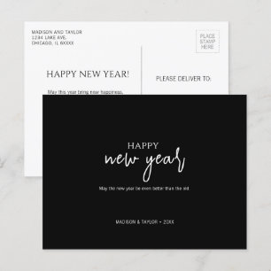 Enkel minimalistisk Gott nytt år Helg Vykort