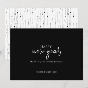 Enkel minimalistisk Gott nytt år Julkort