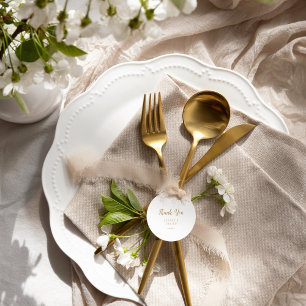 Enkel minimalistisk Guld Bröllop Tack Gåvor Etiketter