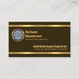 Enkel, minimalistisk Guld-linje Importerar export Visitkort