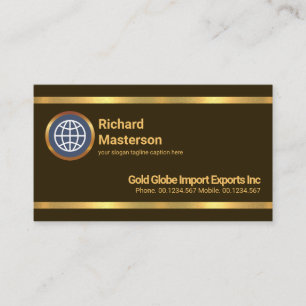 Enkel, minimalistisk Guld-linje Importerar export Visitkort