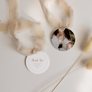 Enkel minimalistisk Guld Photo Ram Tack Gåvor Etiketter