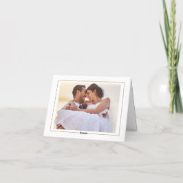 Enkel minimalistisk|Guld Photo Ram Tack Kort