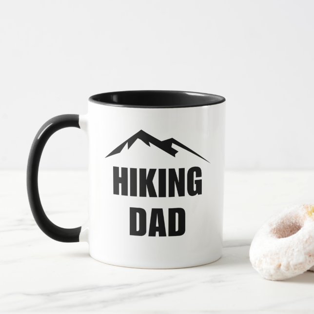 Enkel, minimalistisk Hiking Pappa-kampanj Mugg (Med munk)