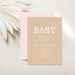 Enkel, minimalistisk inbjudan till babyskor<br><div class="desc">Enkel,  minimalistisk inbjudan till babyvisningsflicka</div>