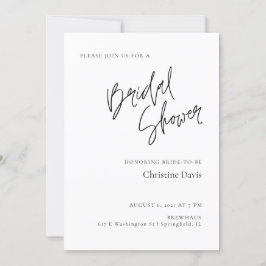 Enkel minimalistisk Inbjudningskort för möhippan