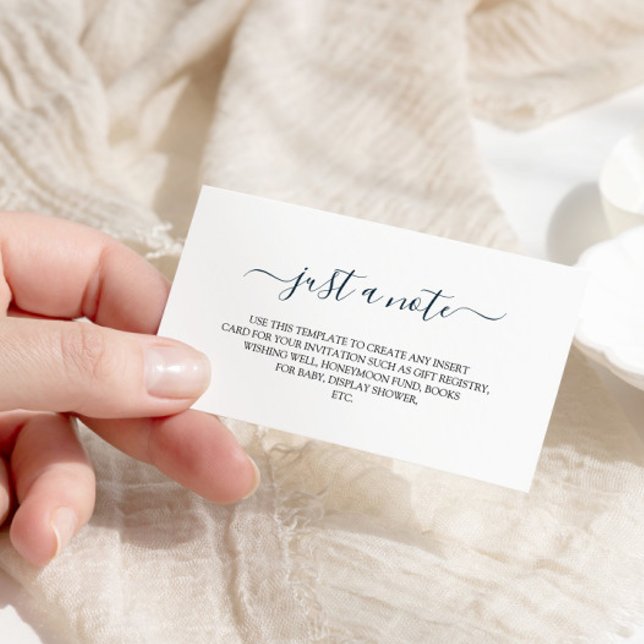 Enkel minimalistisk infogningskort för brölloppsin tilläggskort (Skapare uppladdad)