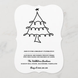 Enkel, minimalistisk Julfest i Julgran Julkort