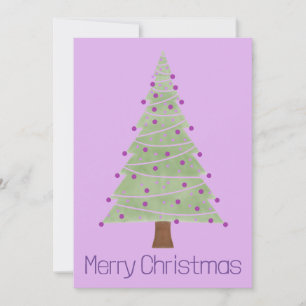 Enkel minimalistisk Julgran Julkort