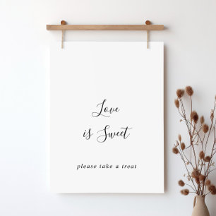 Enkel minimalistisk kärlek är sött tecken poster
