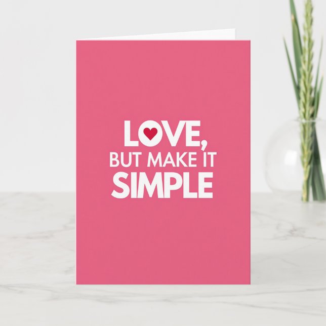 Enkel minimalistisk kärlekskort kort (Framsida)