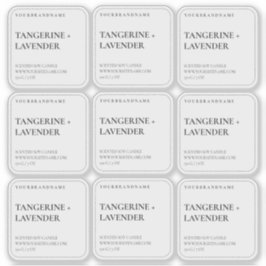 Enkel minimalistisk klar ljusstake fyrkantig klistermärken