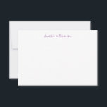 Enkel, minimalistisk Lila-handskriven kalligrafi Tack Kort<br><div class="desc">Tack för ditt kort för enkel minimal Lila-Orchid-handskriven kalligrafi</div>