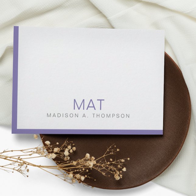 Enkel, minimalistisk Lila Lavender-Professionell Anteckningskort (Skapare uppladdad)