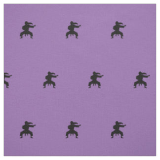 Enkel minimalistisk lila och svart Karateka-utskri Tyg