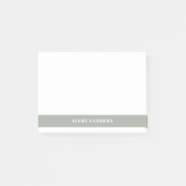 Enkel Minimalistisk Ljusgrön Modern Färgbalksdesig Post-it Block