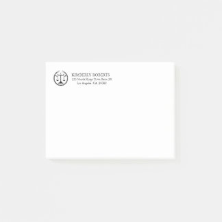 Enkel, minimalistisk Logotyp för svartvit rättskip Post-it Block