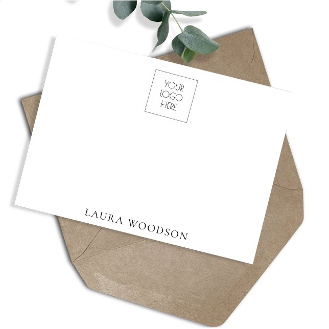Enkel minimalistisk Logotyp Namn Anteckningskort (Skapare uppladdad)