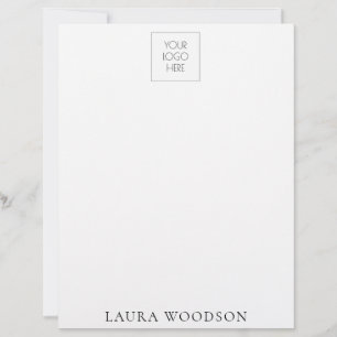 Enkel minimalistisk Logotyp Namn Brevhuvud