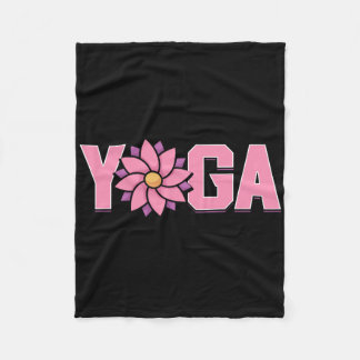 Enkel minimalistisk lotusblomma yoga  fleecefilt
