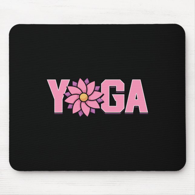 Enkel minimalistisk lotusblomma yoga  musmatta (Framsidan)