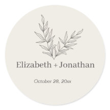 Enkel minimalistisk löv bröllop