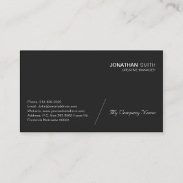 Enkel minimalistisk, lyx, premium, svart visitkort