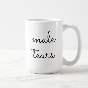 Enkel, minimalistisk Male Tårar Funny Gift Kaffemugg