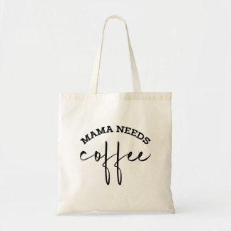 Enkel, minimalistisk Mamma behöver Kaffe Tote Bag Tygkasse