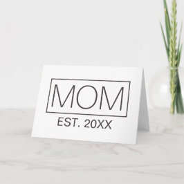 Enkel minimalistisk Mamma-typografi| Mottagningsko Kort