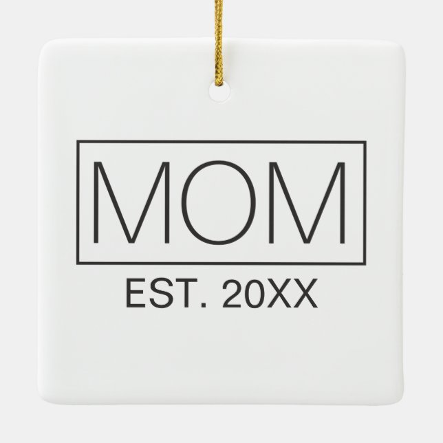 Enkel minimalistisk Mamma-typografi | Ornament (Baksida)